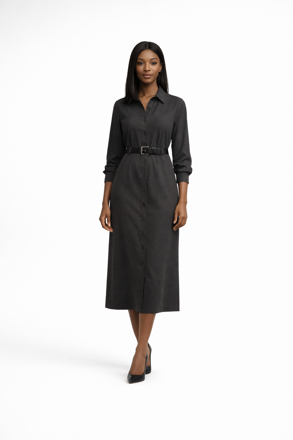 Belted Shirt Dress - view 4