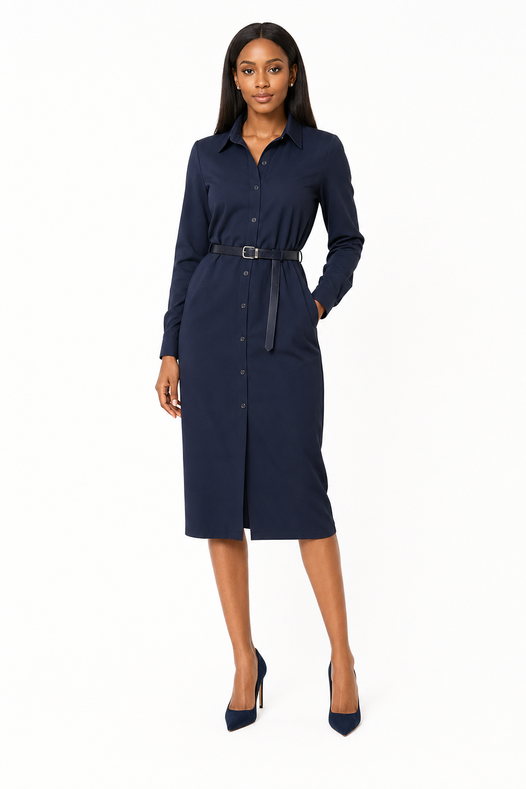 Belted Shirt Dress - view 2