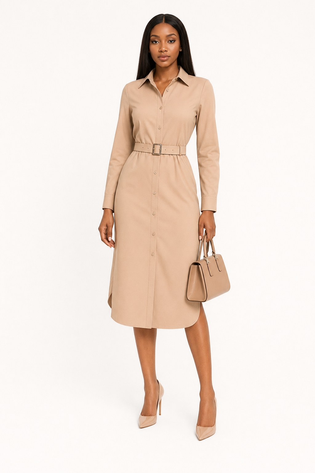 Belted Shirt Dress - view 3